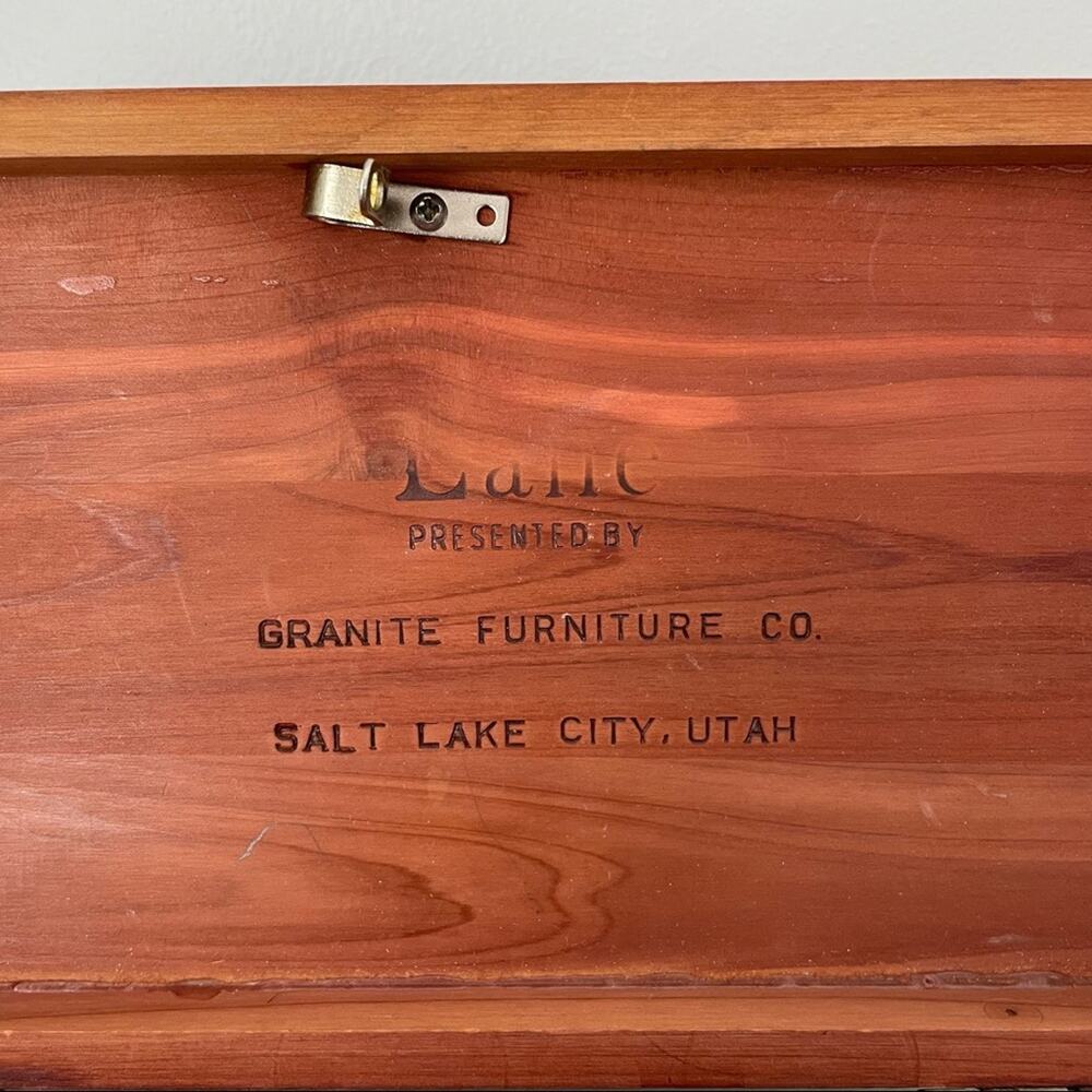 Lane | Vintage Cedar Salesman Sample Wood Chest Box Jewelry Storage Small Brown - Picture 3 of 10